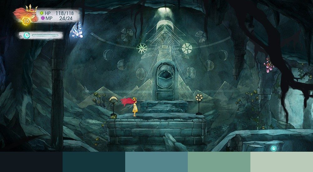 Child of Light — color palette reference extracted from game screenshots