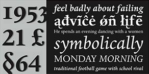 Dante MT typeface sample from Child of Light