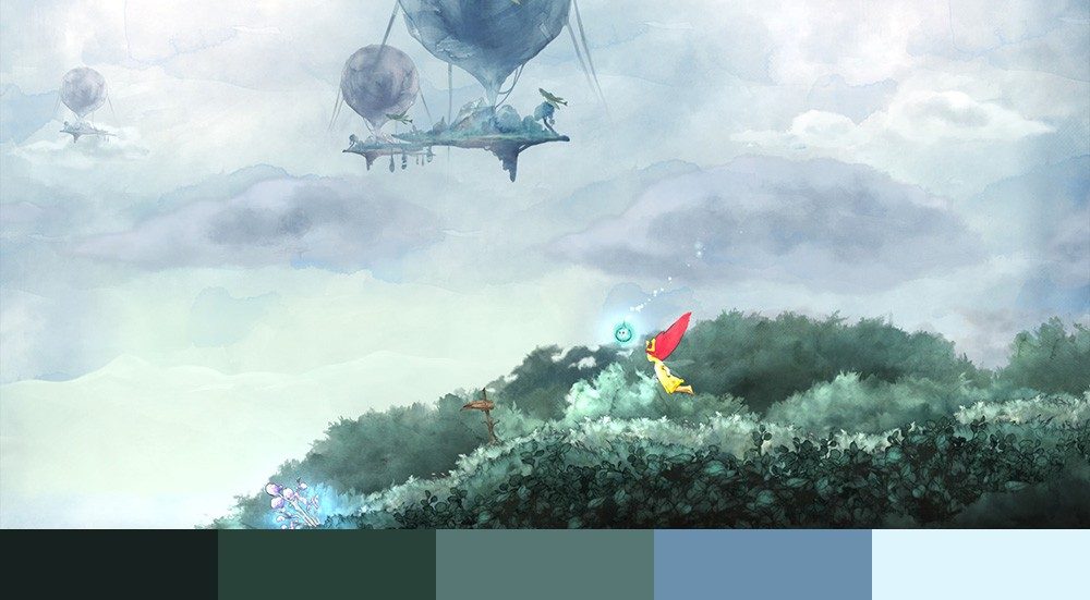 Child of Light — color palette reference extracted from game screenshots