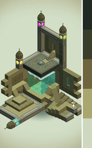 Monument Valley — color palette reference extracted from game screenshots
