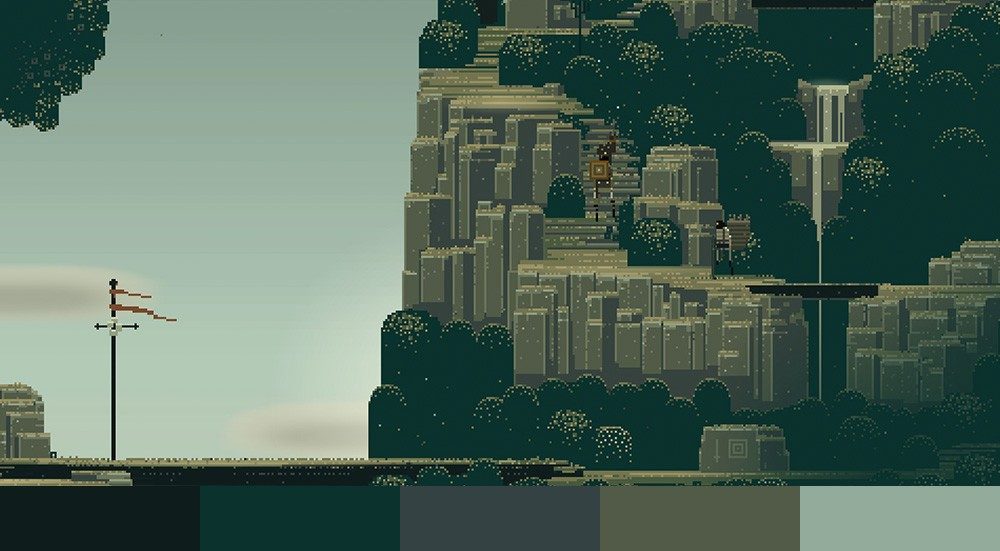 Superbrothers: Sword & Sworcery — color palette reference extracted from game screenshots