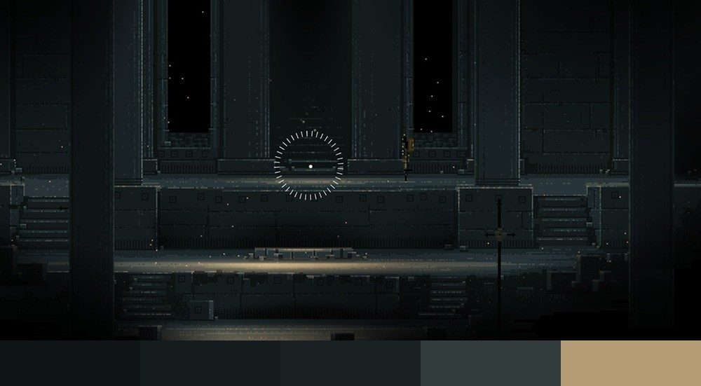 Superbrothers: Sword & Sworcery — color palette reference extracted from game screenshots