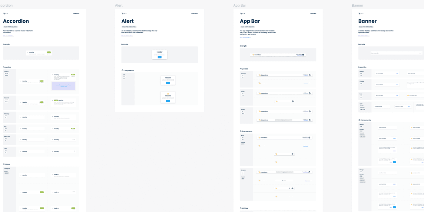 K-T design system component grid