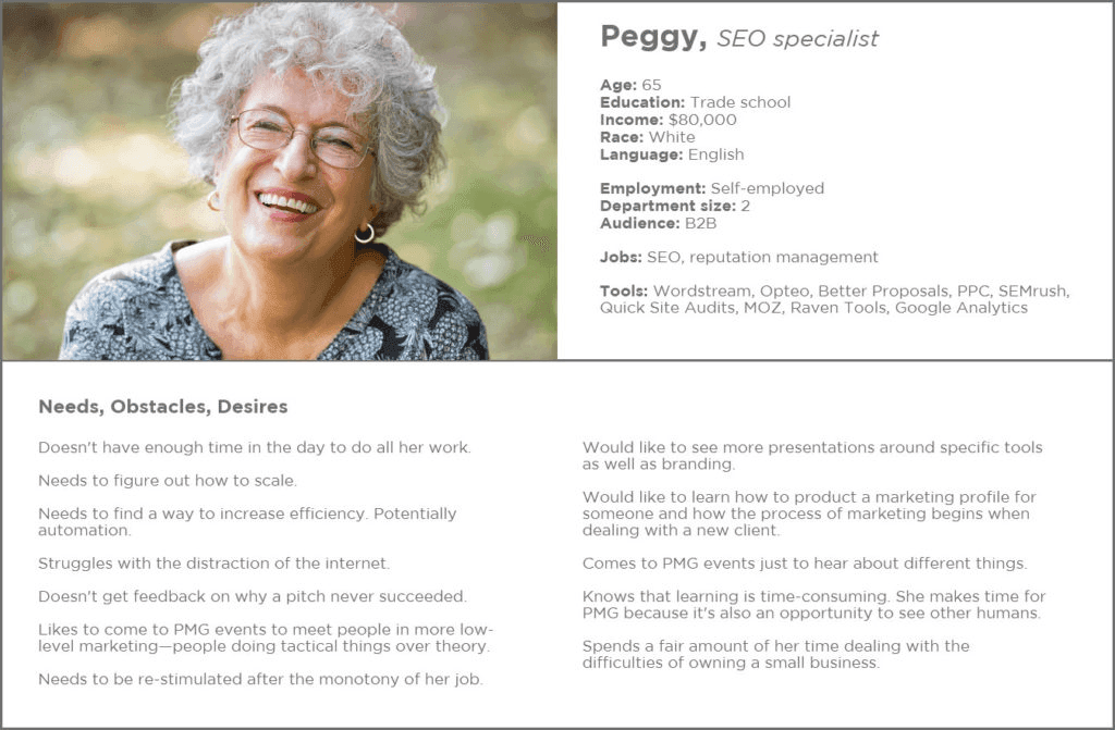 Example of a design persona