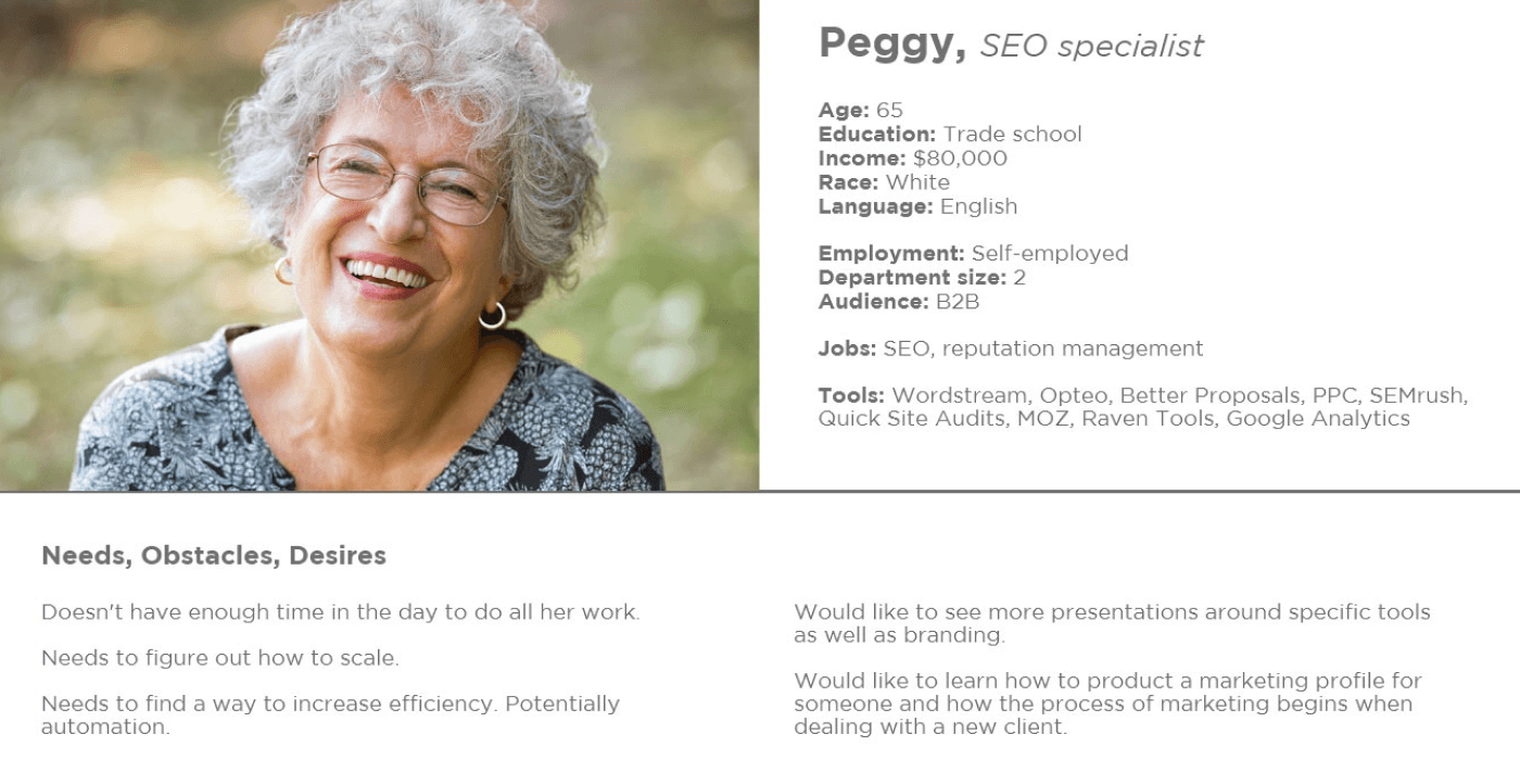 Example of a design persona