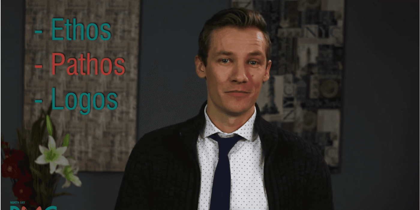 Video thumbnail: Nate Bauer presenting the three principles of persuasion