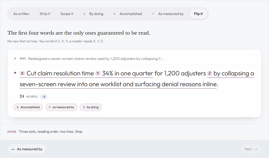Preview of How to Build a Résumé Bullet