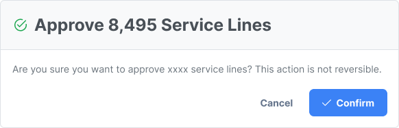 Approve service lines confirmation