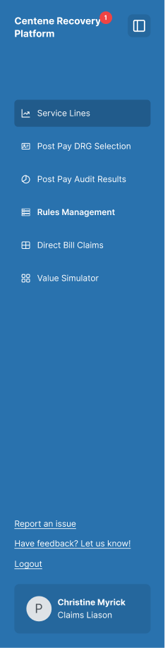 Application sidebar navigation